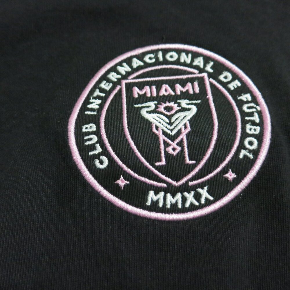 Club International De Futbol Miami 2020 Short Sleeve Pull Over Shirt Black Messi - Picture 3 of 5